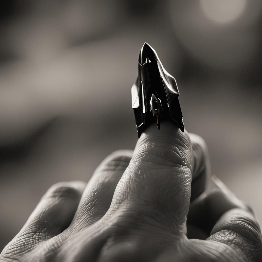 Miniature SR-72 Darkstar on Finger, Film Aesthetic