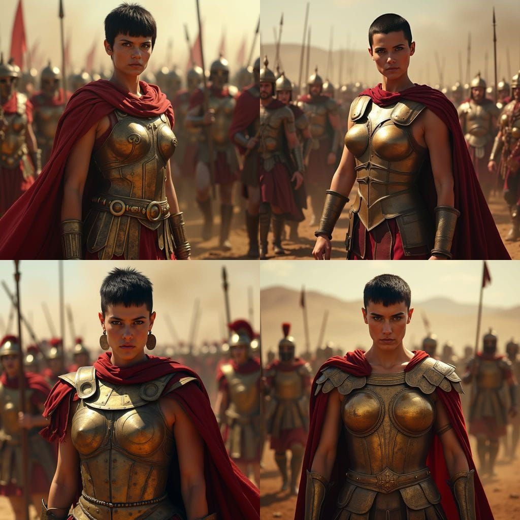 Roman Centurion Queen Leads Legion into Battle