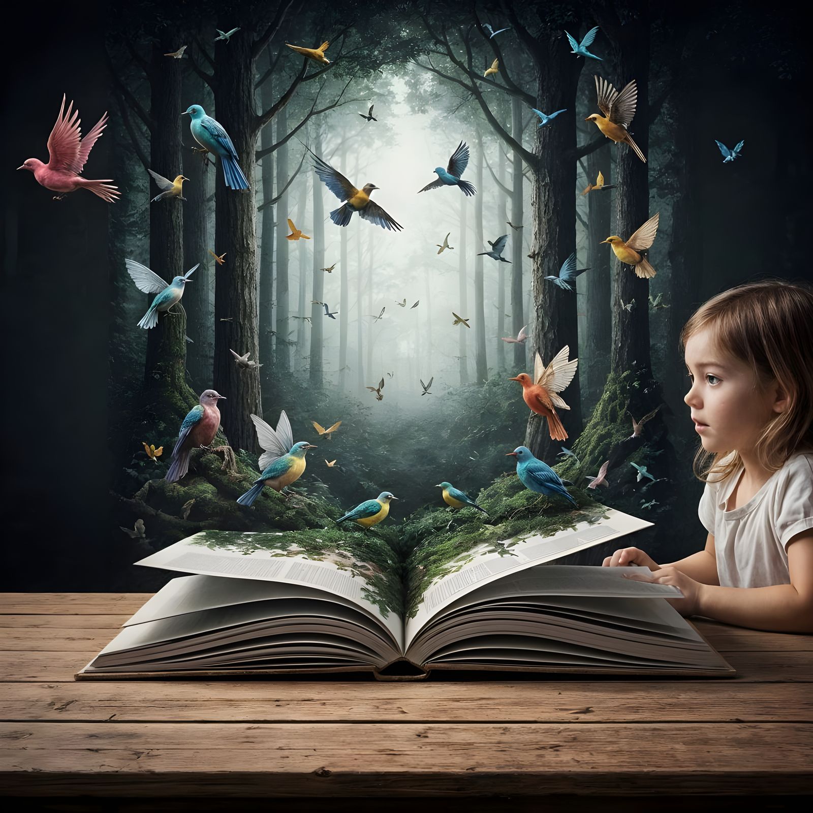 Enchanted Book: Forest of Fairies and Birds