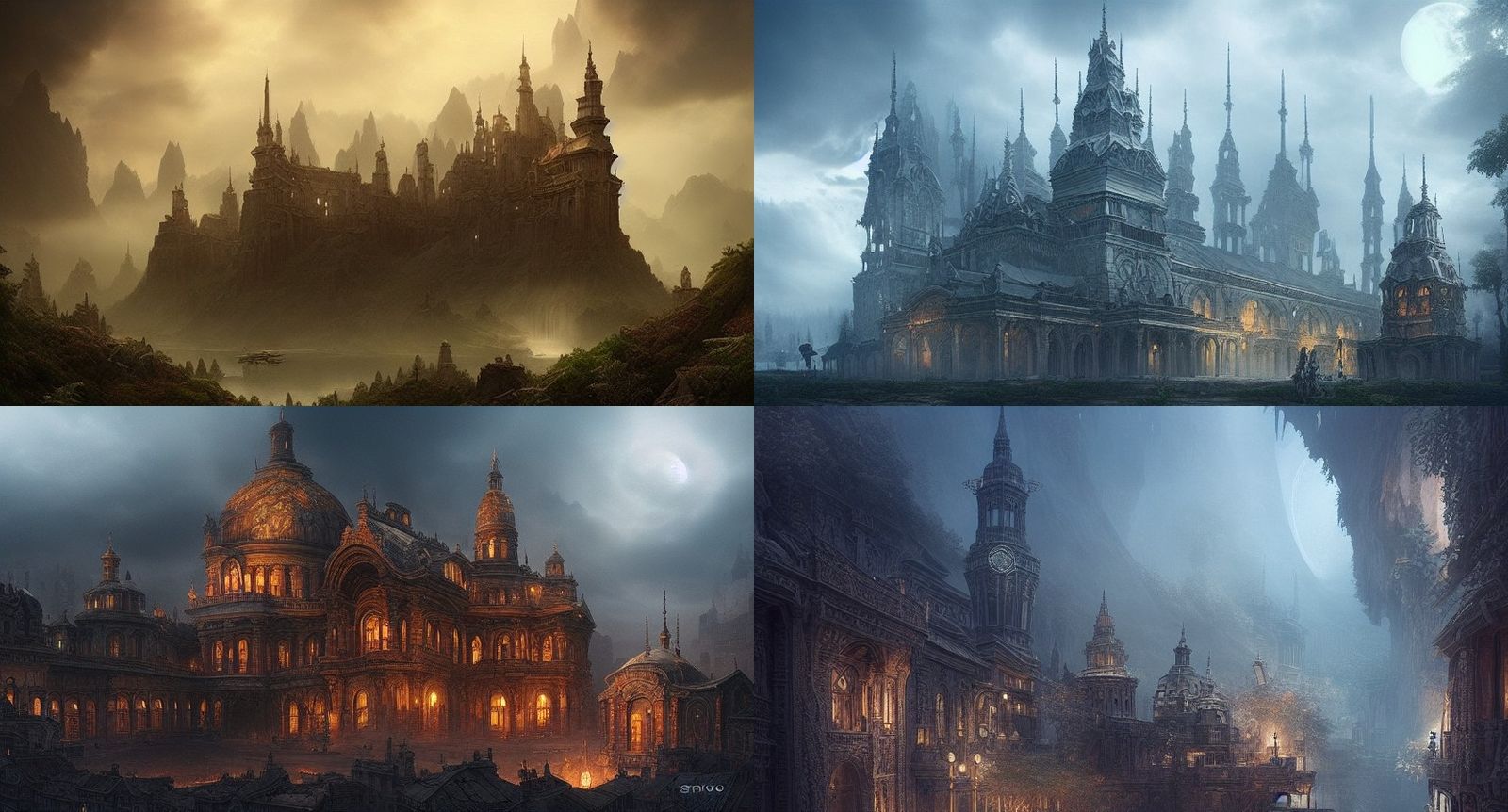 Dramatic Maximalist Digital Matte Painting