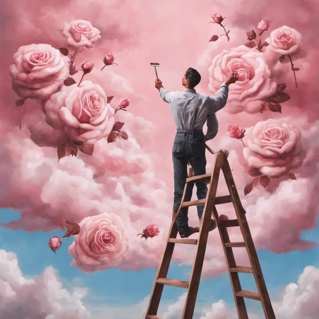 Painting Rose Clouds: Surreal Magical Realism