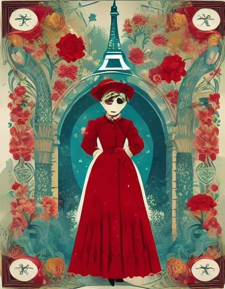 Parisian Vintage Travel Poster in a Classic Style