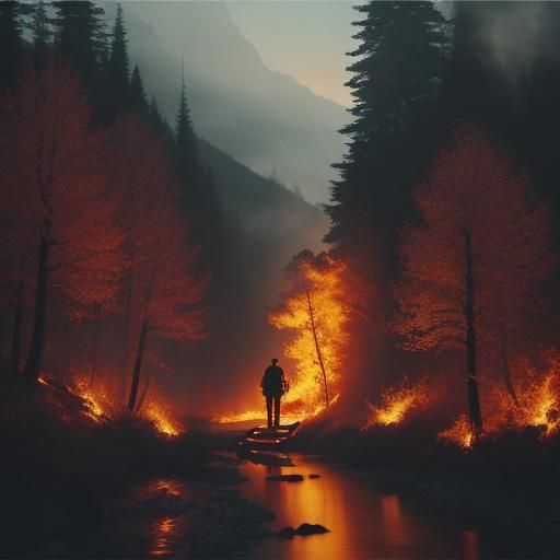 Fiery Mountain Trail: Cinematic Film Still