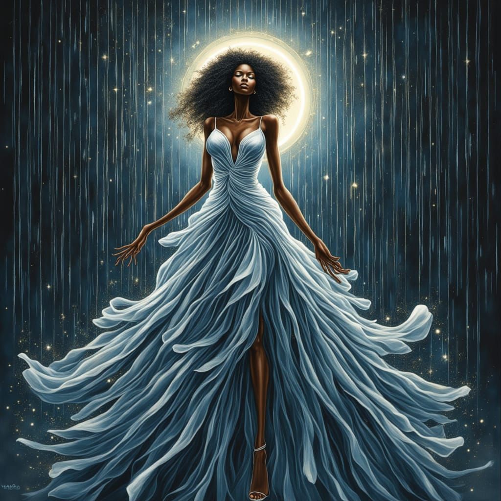 Divine Aurora Embodies Balance in Cosmic Starlight