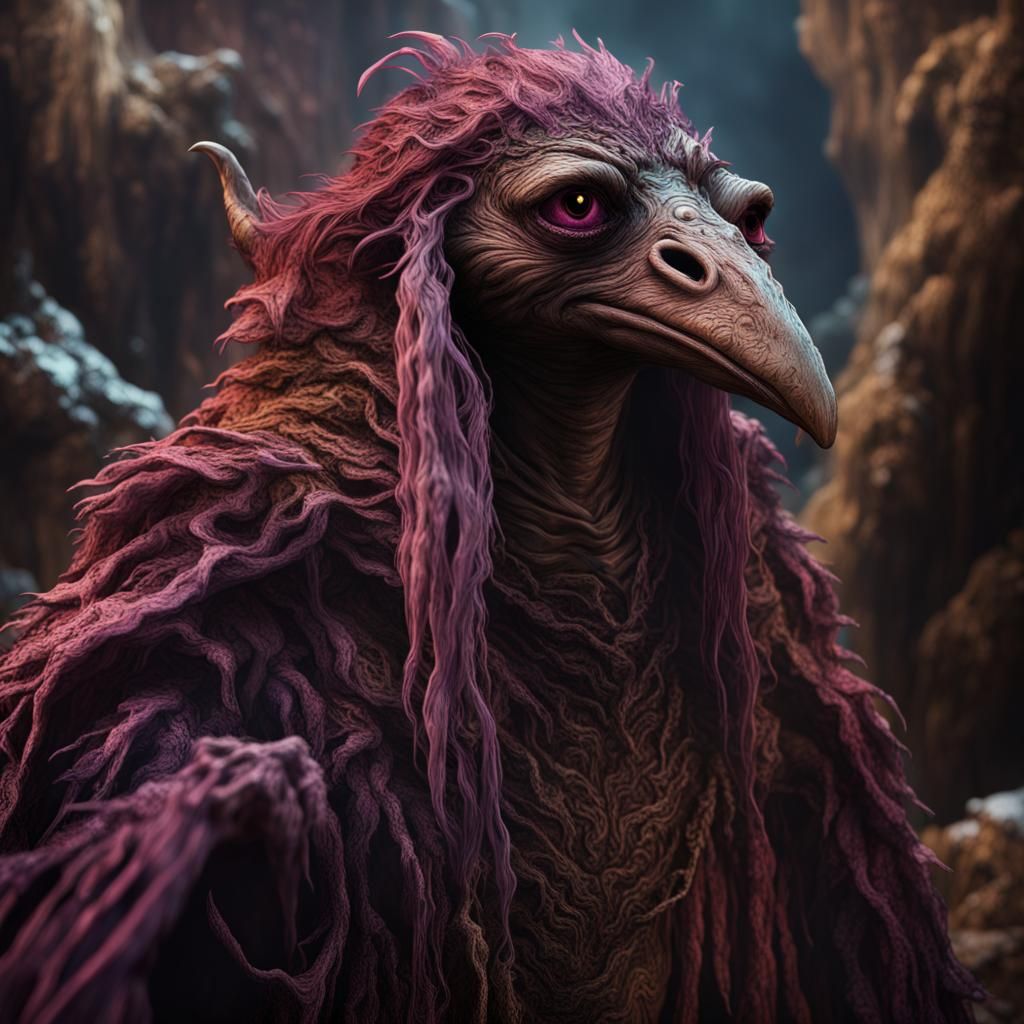 Skeksis from the movie The Dark Crystal