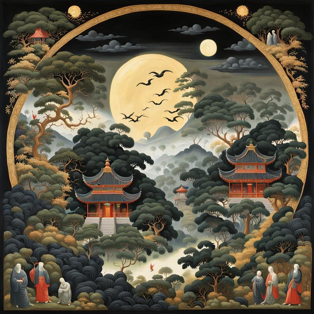 Balanced Contrasts: A Detailed Painting of Harmony