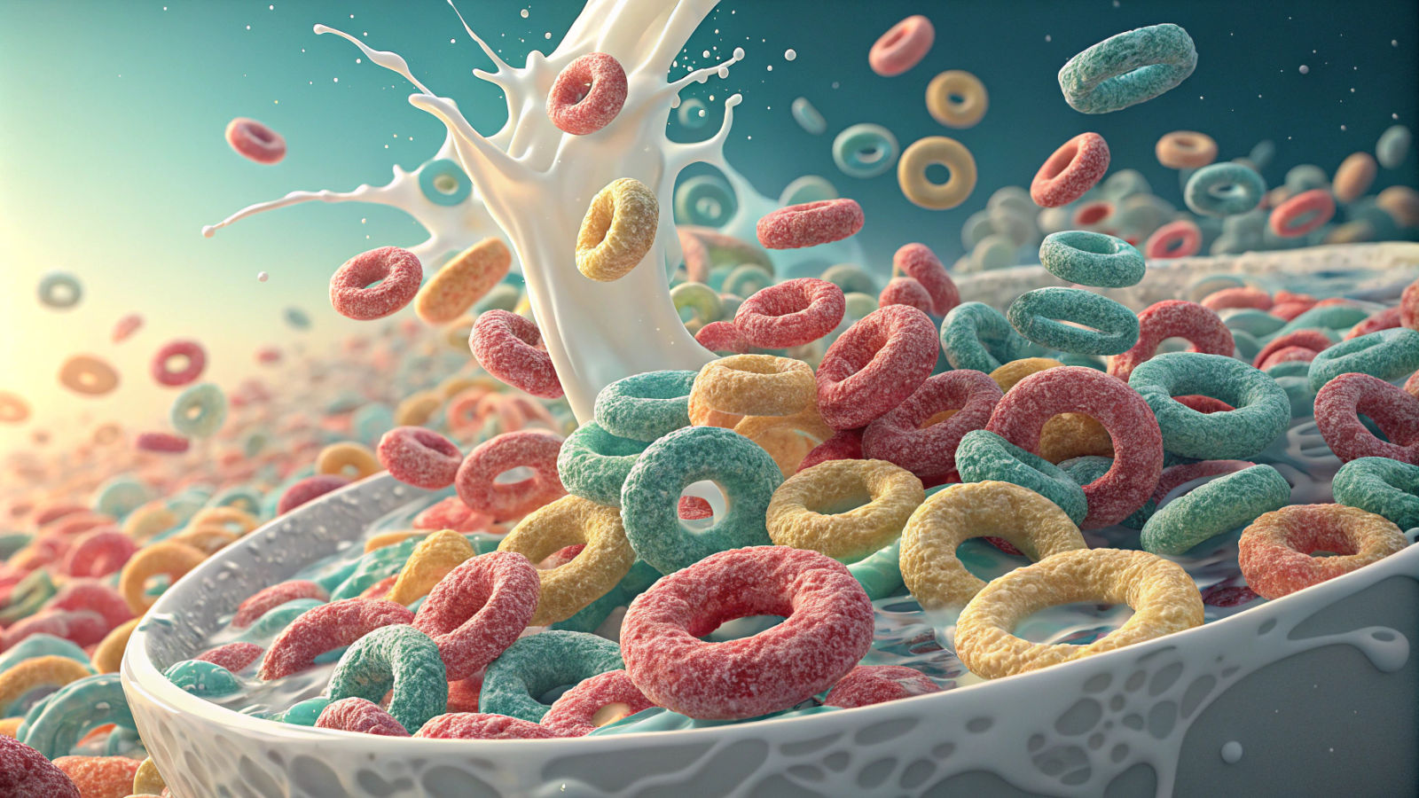 Giant Fruit Loops Pool: A Colorful Cereal Dream