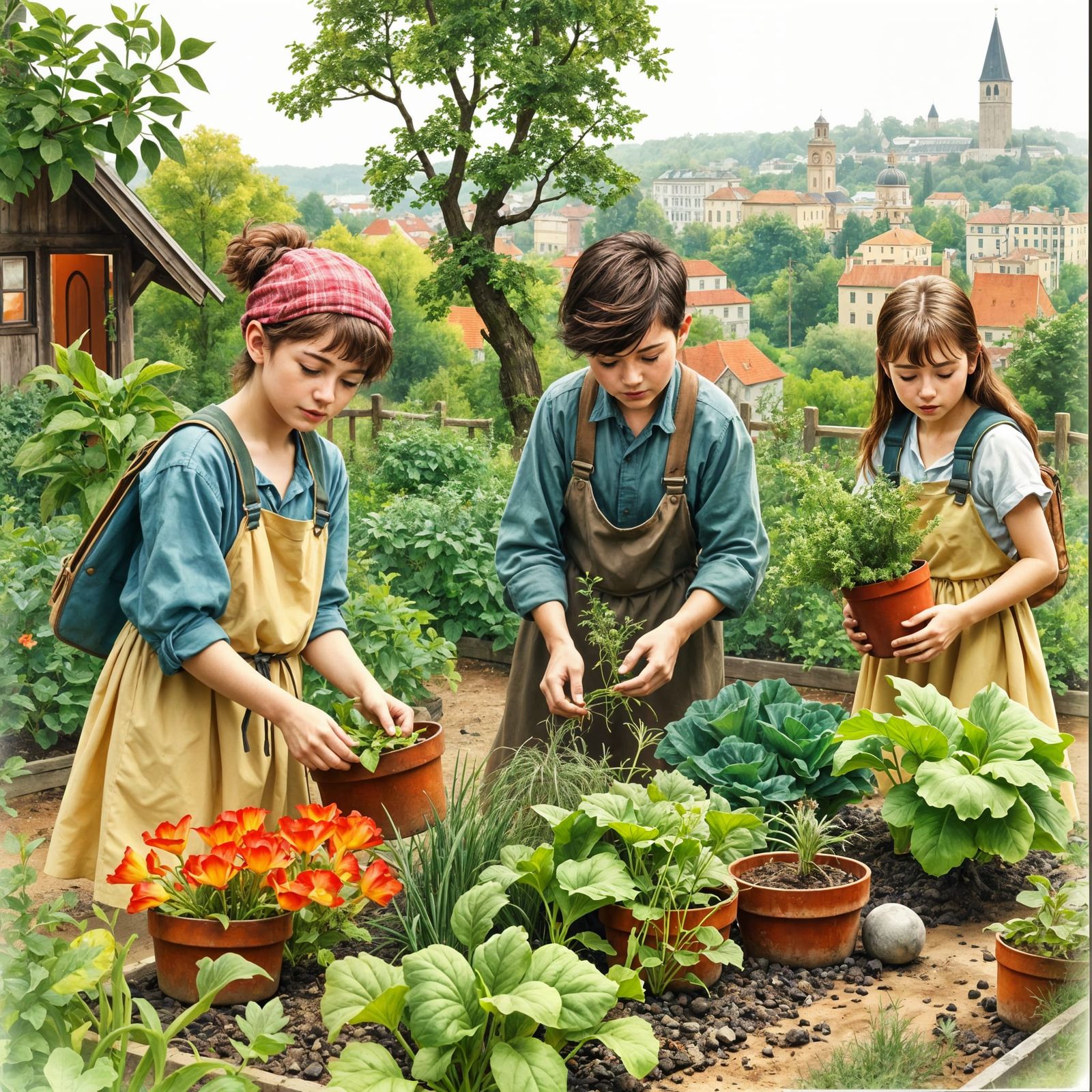 In the countryside and in the city too organic garden vegeta...