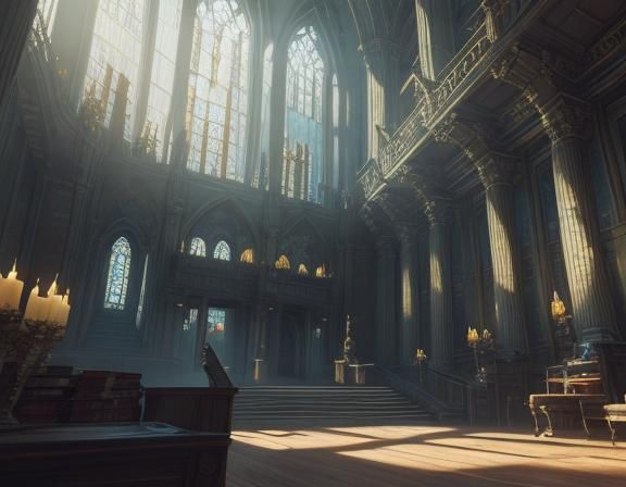 Mystical Library with Floating Books in Unreal Engine 5