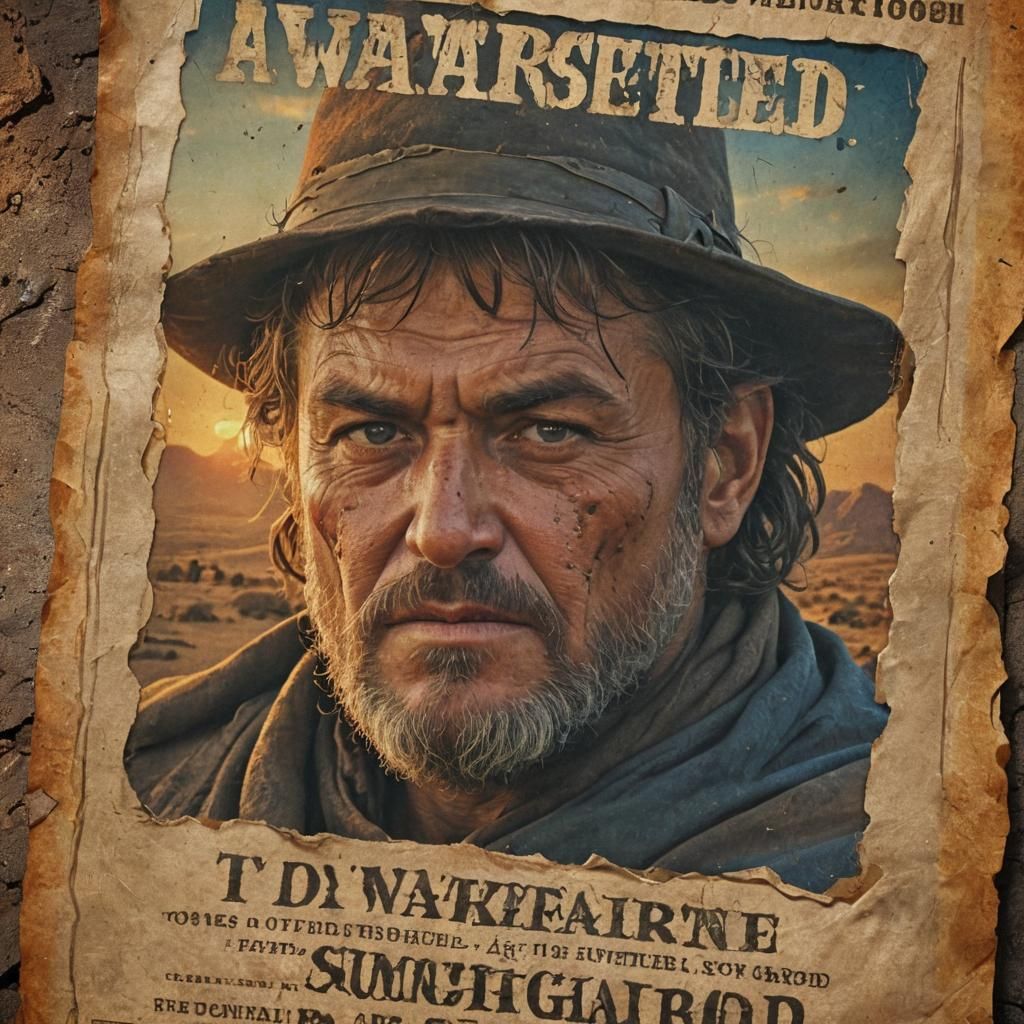 Mystical Western Wanted Poster in Digital Matte Painting