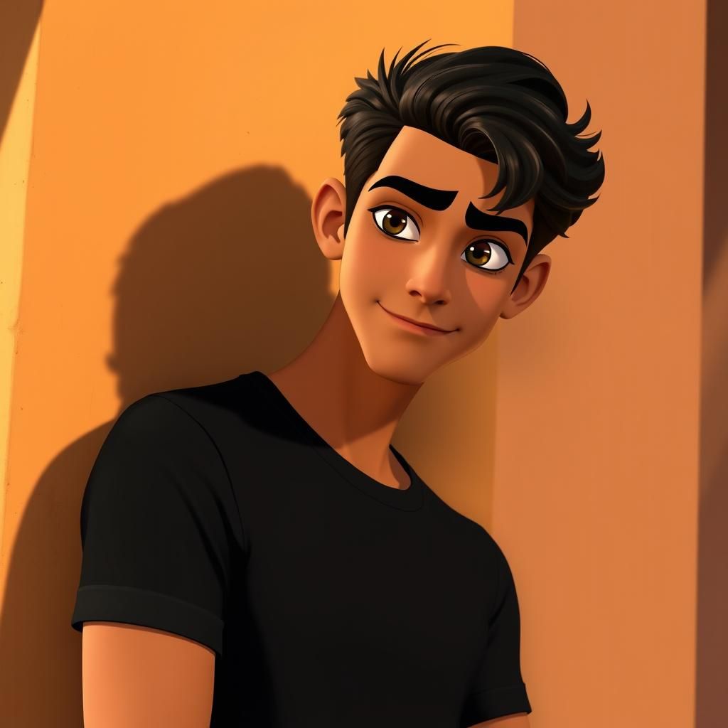 Egyptian Man in 3D Animation Style