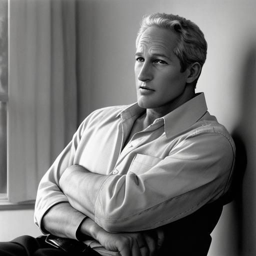 Realistic AI Portrait of Paul Newman