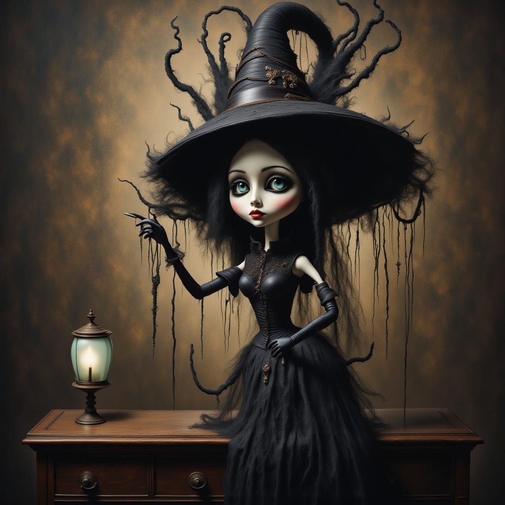 Wacky Shadow Puppet Doll in Surreal Style