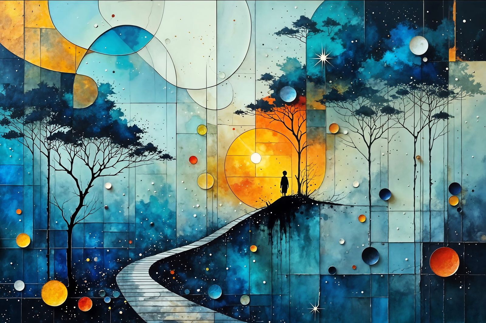 Ethereal Cosmic Vortex in Celestialpunk Style