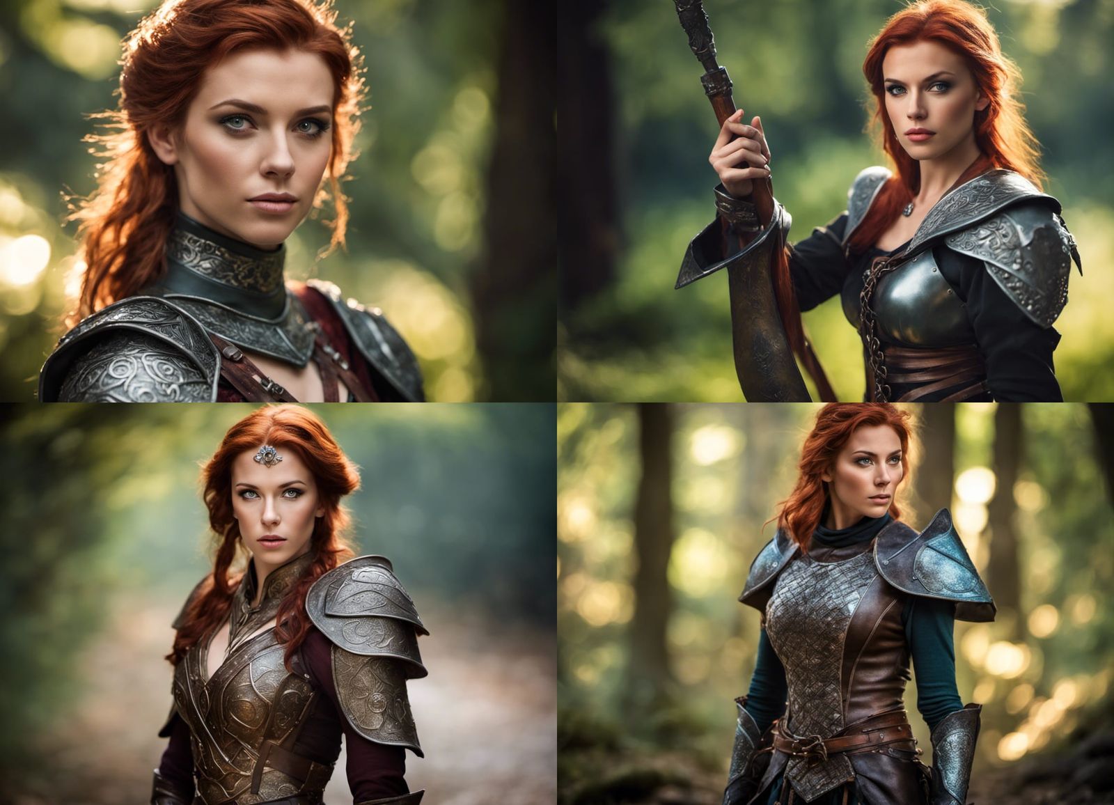 Half elf female knight