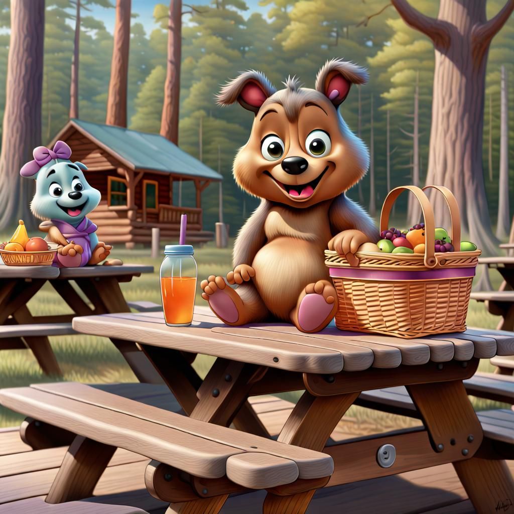 Yogi and Boo Boo Picnic in Jellystone Park