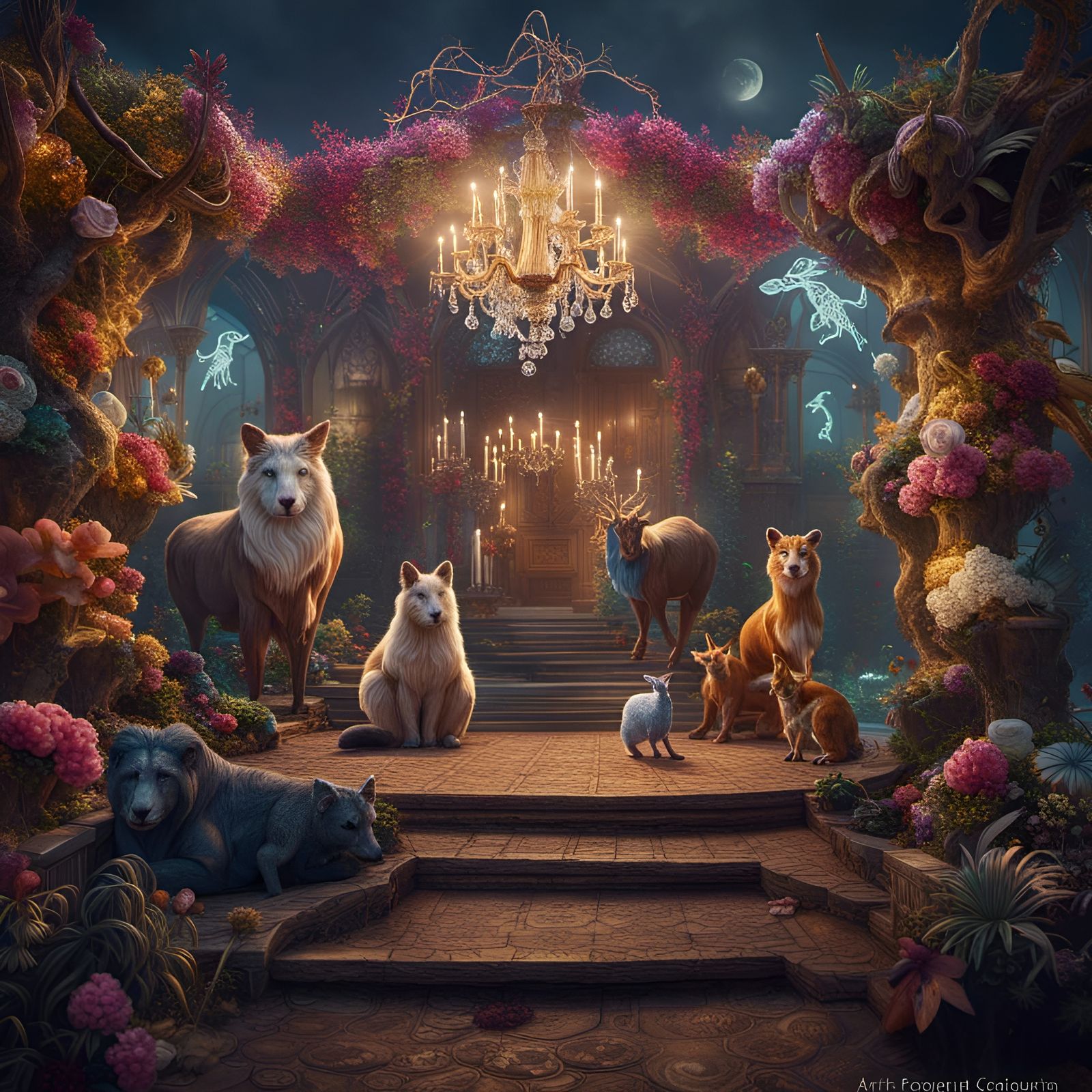 Animals at Prom: Detailed Fantasy Concept Art