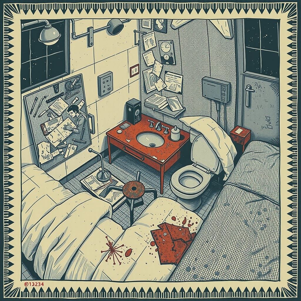 Morgue-Like Metallic Room with Rusty Fixtures