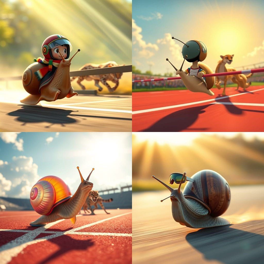 Triumphant Snail Races Cheetah to Victory