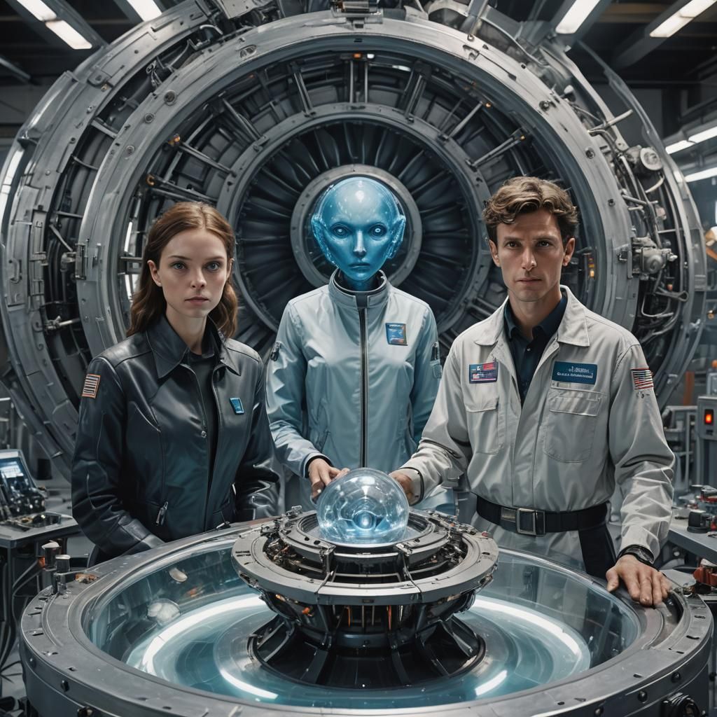 Extraterrestrials Stare at Camera in Hyperrealistic Splash A...