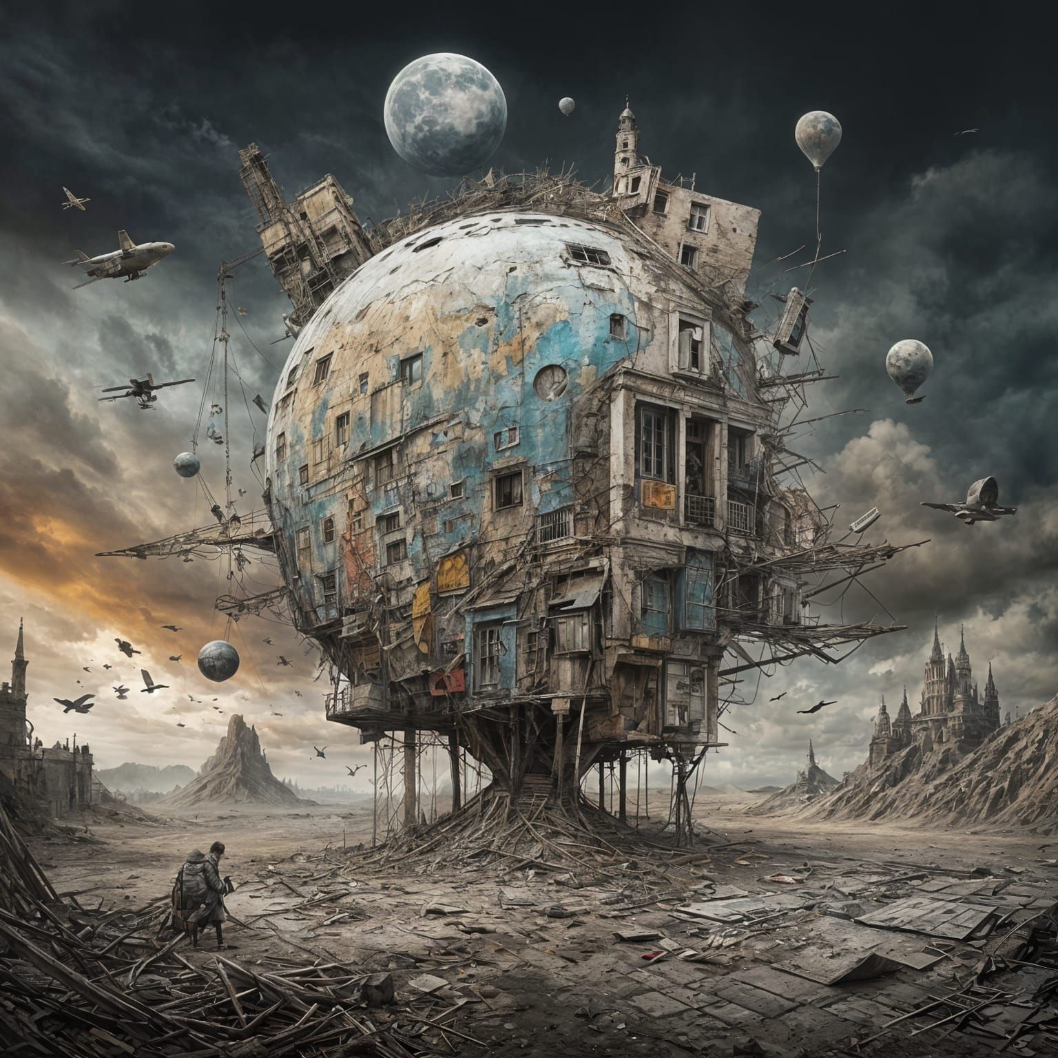 Surreal Masterpiece with Distorted Reality