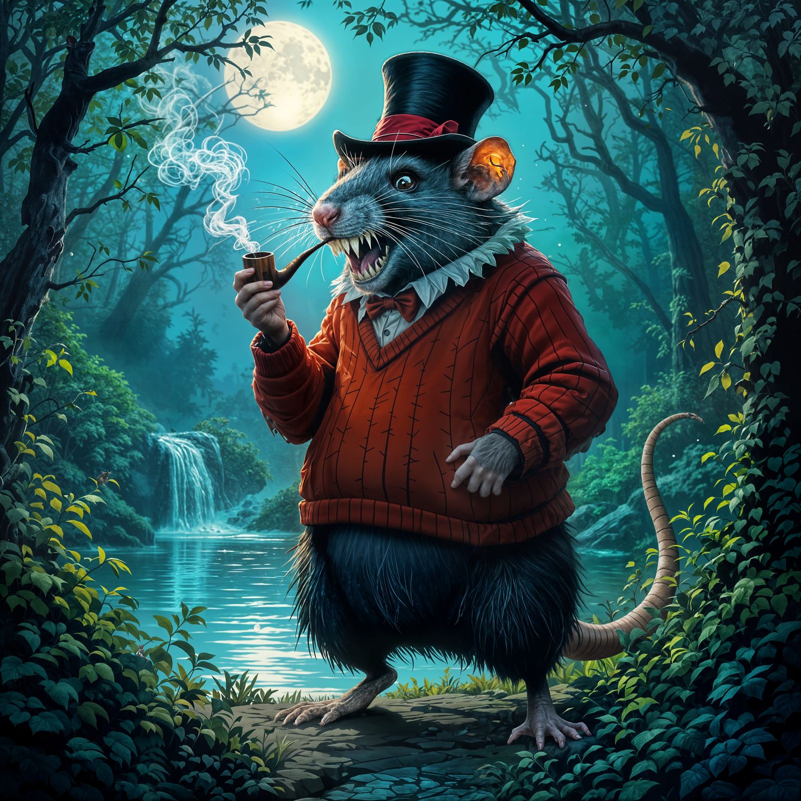 Giant Rat Scheming Evil Plan in Enchanted Woods