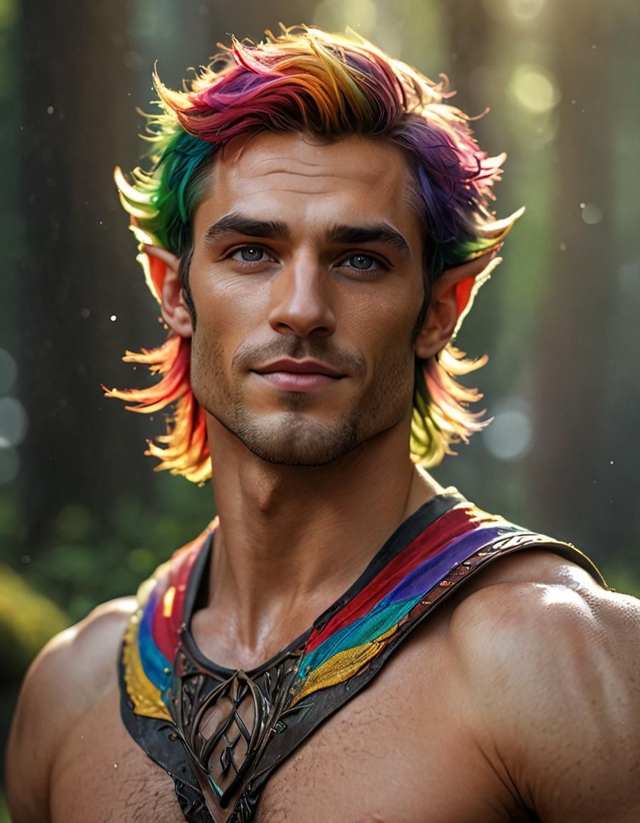Rainbow Elf Hunk