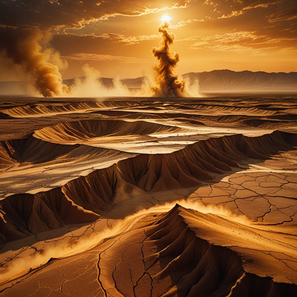 Surreal Whispering Wastes: Expressionist Abstract Art