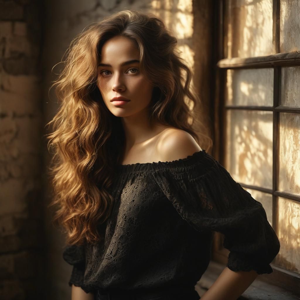 Romantic Portrait of Woman in Soft Light