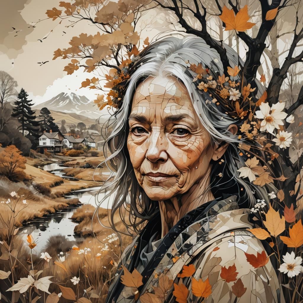 Double Exposure: Spring, Autumn, and Contrasting Portraits