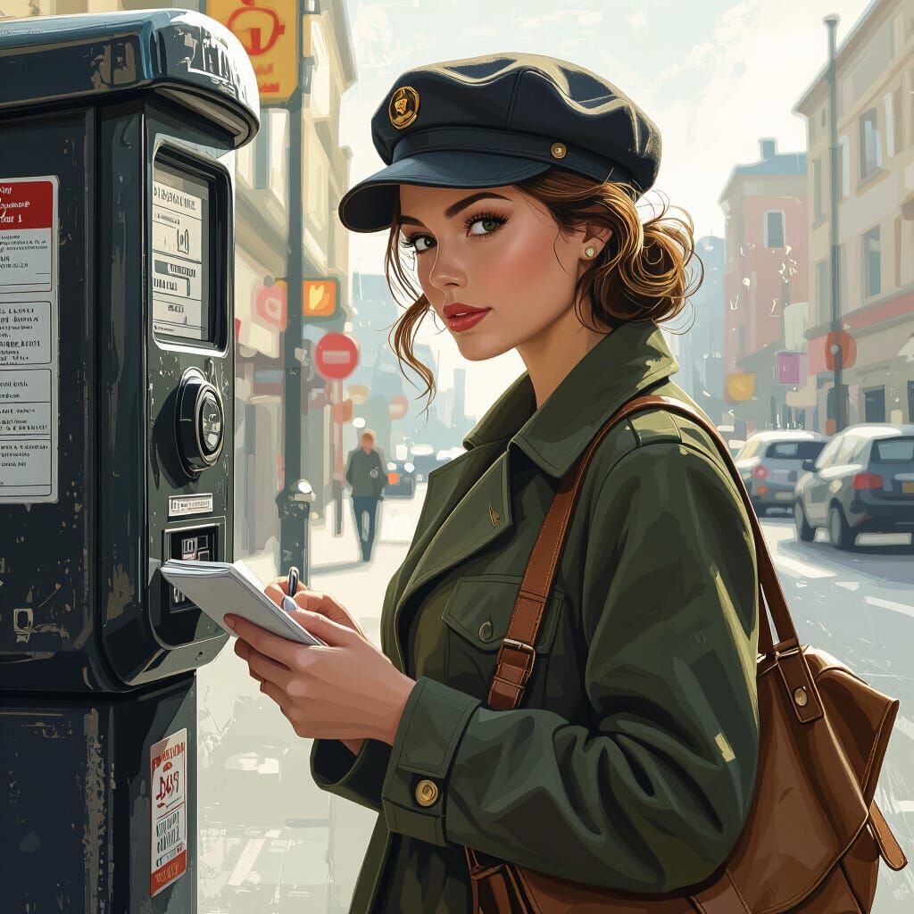 Lovely Rita Concept Art Portrait Filling Parking Ticket