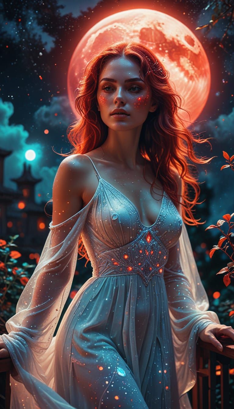 mysterious beautiful woman