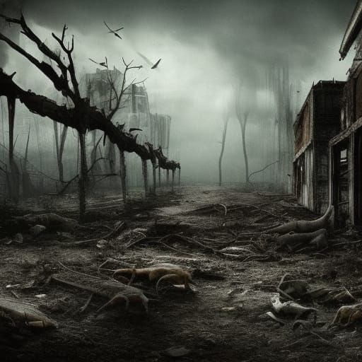 Overgrown Wasteland: A Post-Apocalyptic Vision