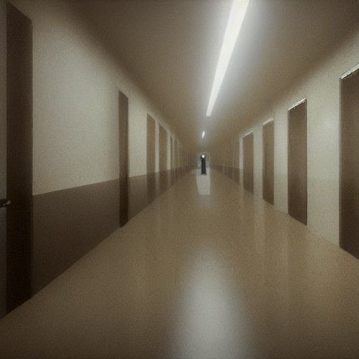 Sinister Hospital Corridor CCTV View