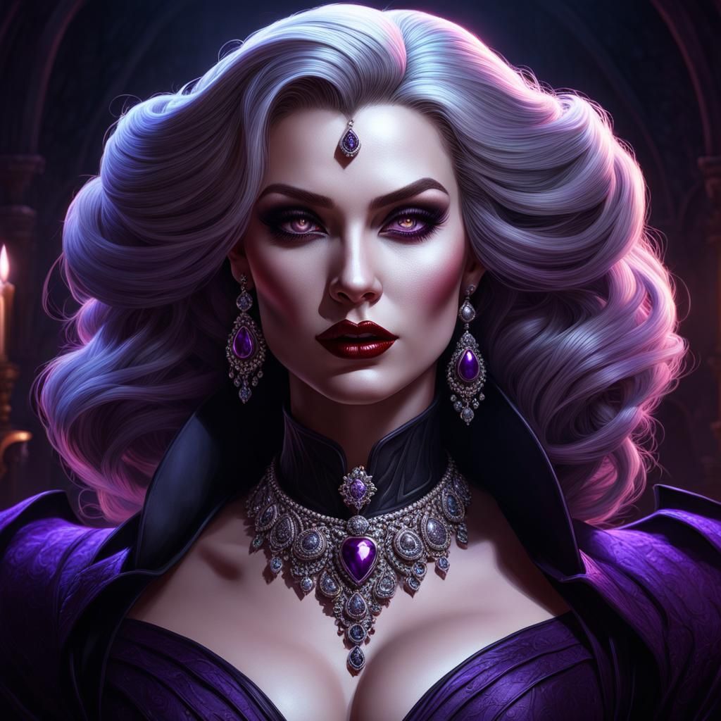 Beautiful Vampire in Hyperrealistic Dark Fantasy Style