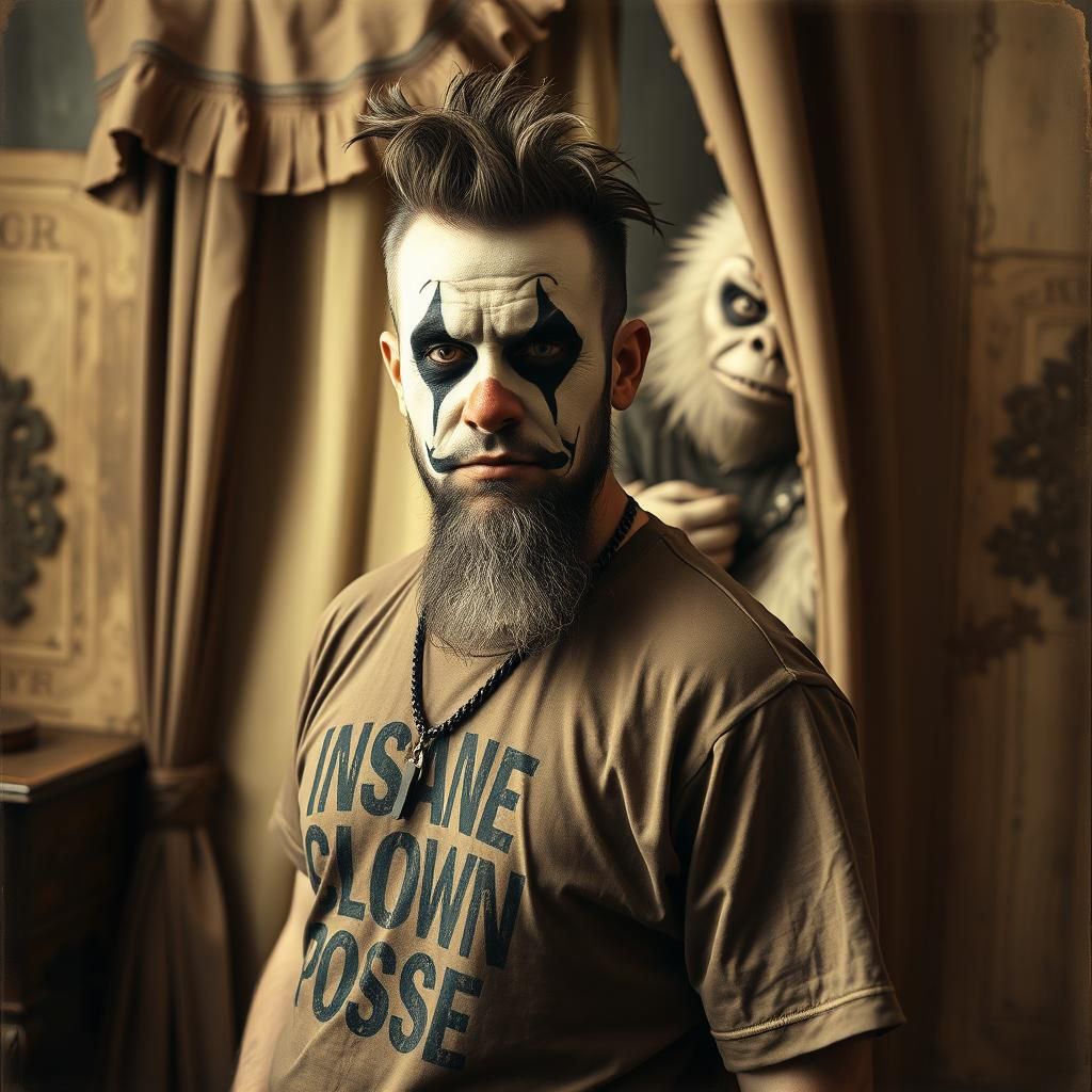 Juggalo Poses for 9th Century Style Photograph