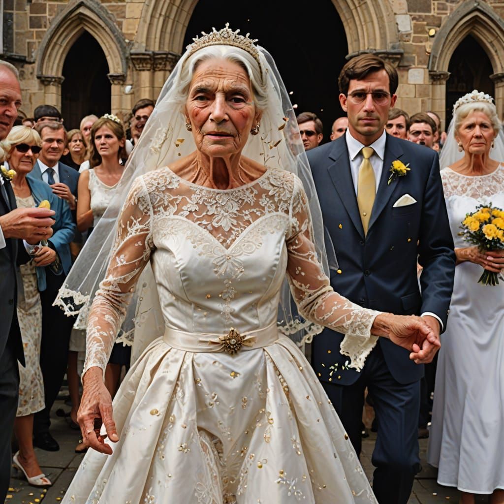 Bejeweled Transvestite Wedding with Young Husband