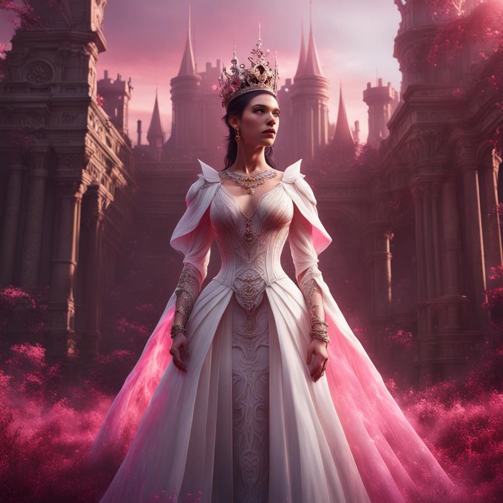 Fantastical Queen with Pink Ombre Dress