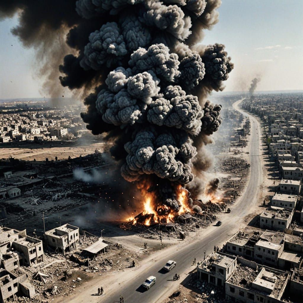 US Presidential Motorcade Under Heavy Fire in Gaza from Aeri...