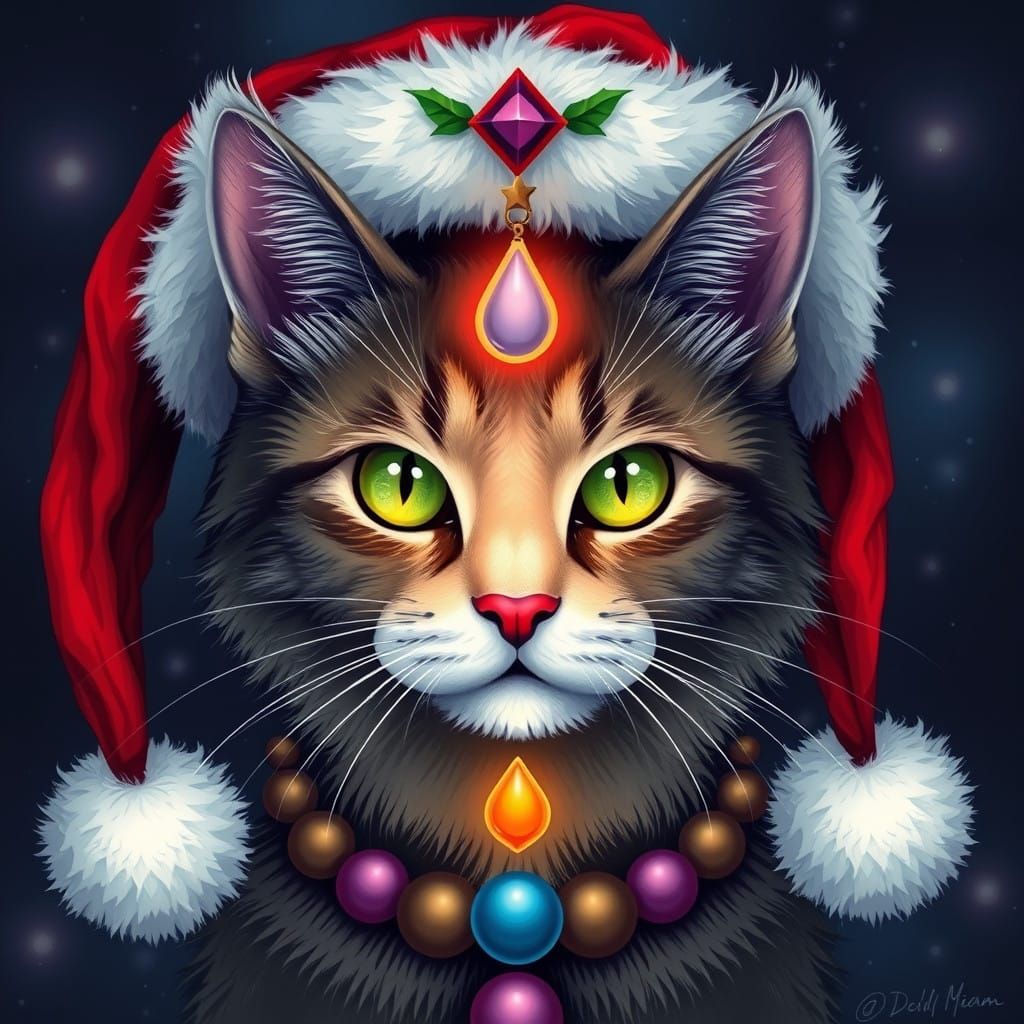 Feline Seer in Winter Attire