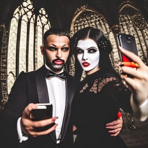 Last selfie with vampire woman