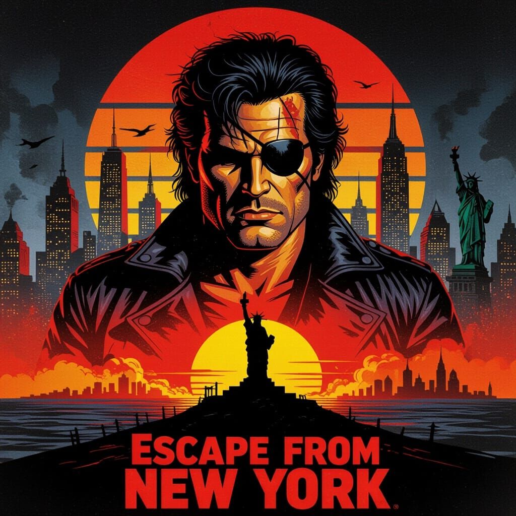 Dystopian "Escape from New York" Movie Poster