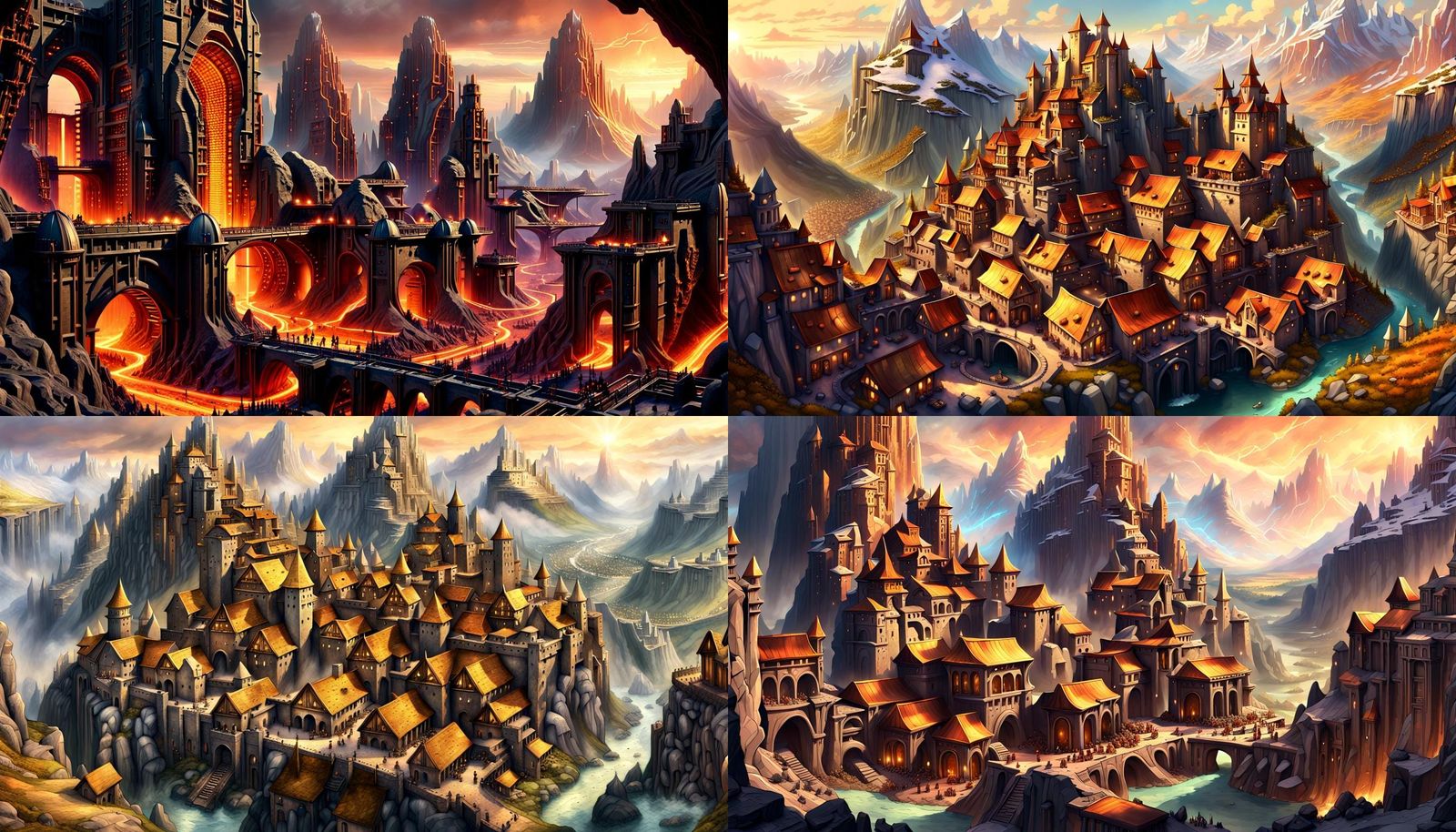 Dwarven City Forges in Mountain Realm