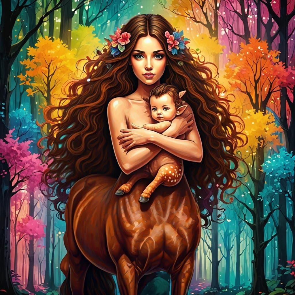 Mom Centaur and Child