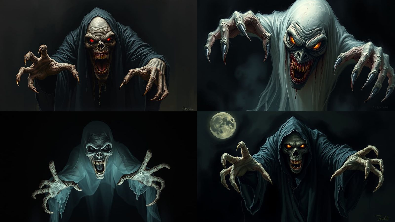 Menacing Ghost Reaching Out From the Darkness