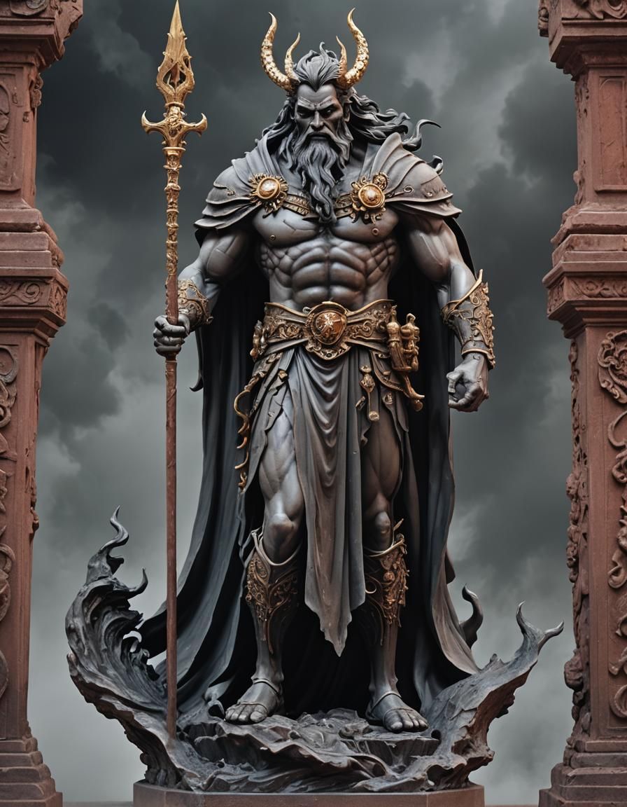Hyper-Realistic 3D Statue of Hades