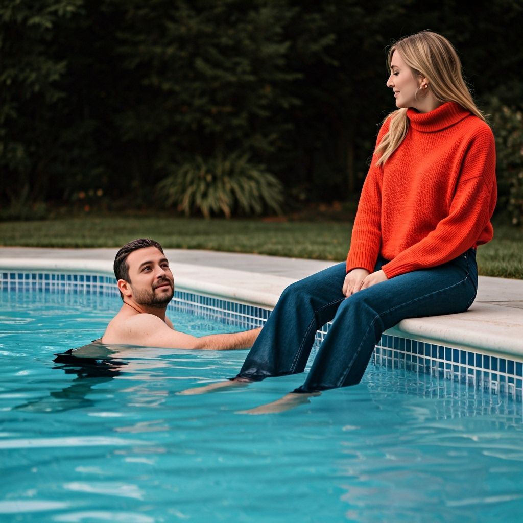 Happy Couple at Poolside