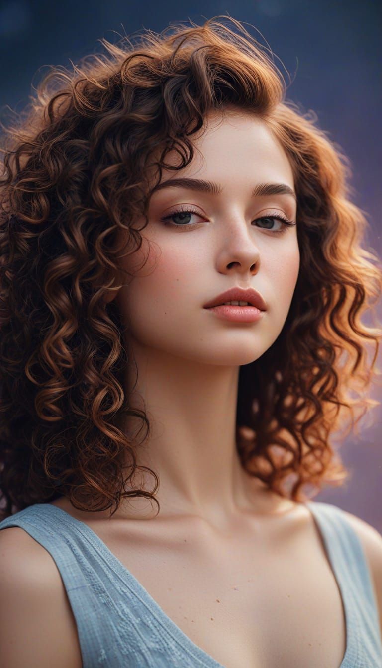 Dreamy Portrait of a Gentle Lady in Soft Focus