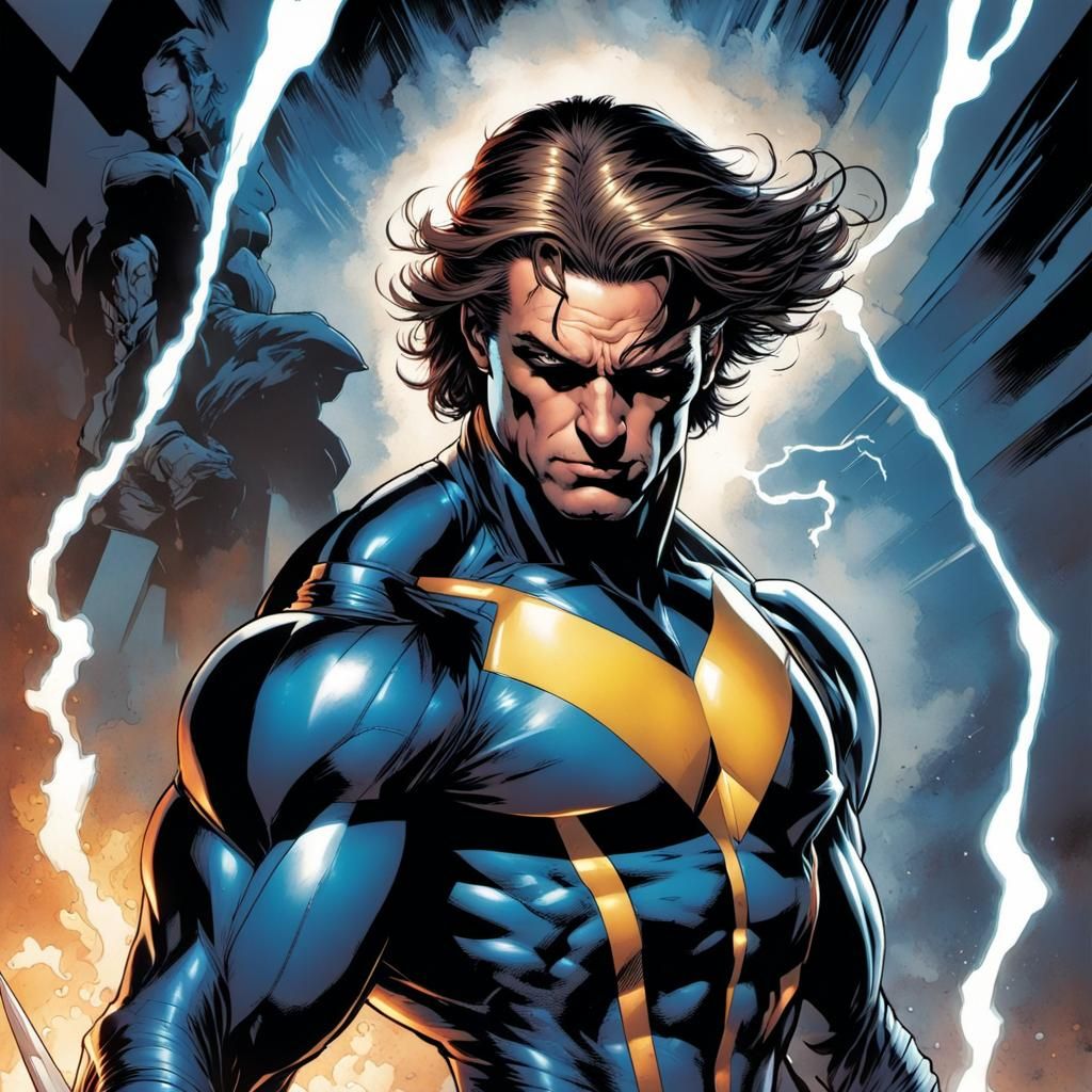 Comic Book Style Superhero Illustration