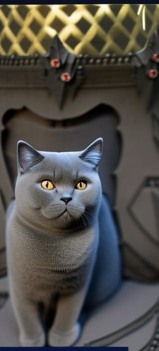 Medieval Cat in Armor and Crown